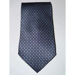Bruno Rossi Light & Deep Blue Classic‎ Pattern Necktie, 100% Silk
